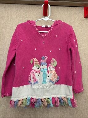 Maggie & Zoe - Pink Winter Sweater with Hood - Size 4